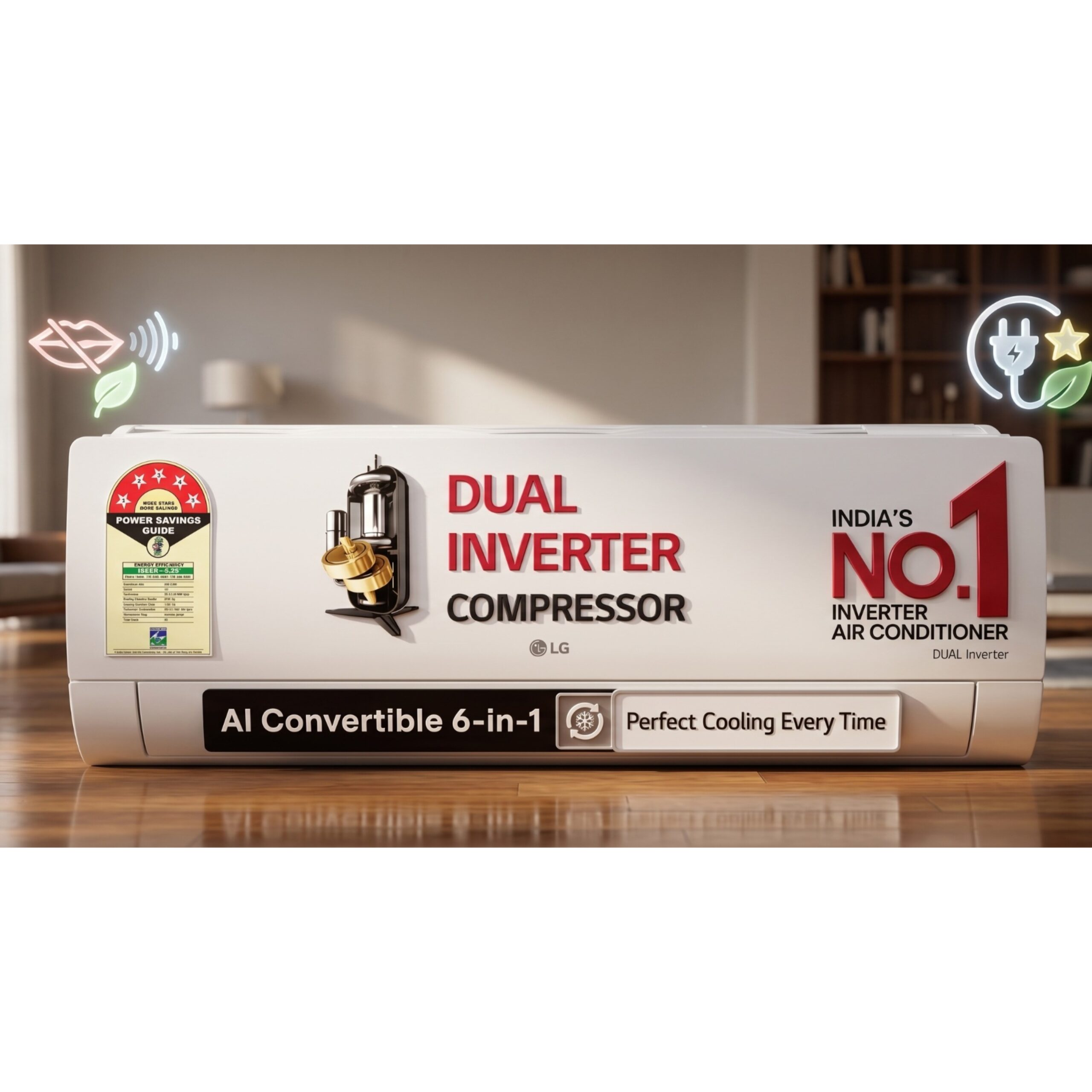 lg 1.5 ton 5 star dual inverter ac ai convertible 6 in 1. fast cooling and energy saving (2026) lg 1.5 ton 5 star dual inverter ac ai convertible 6 in 1. fast cooling and energy saving (2026)