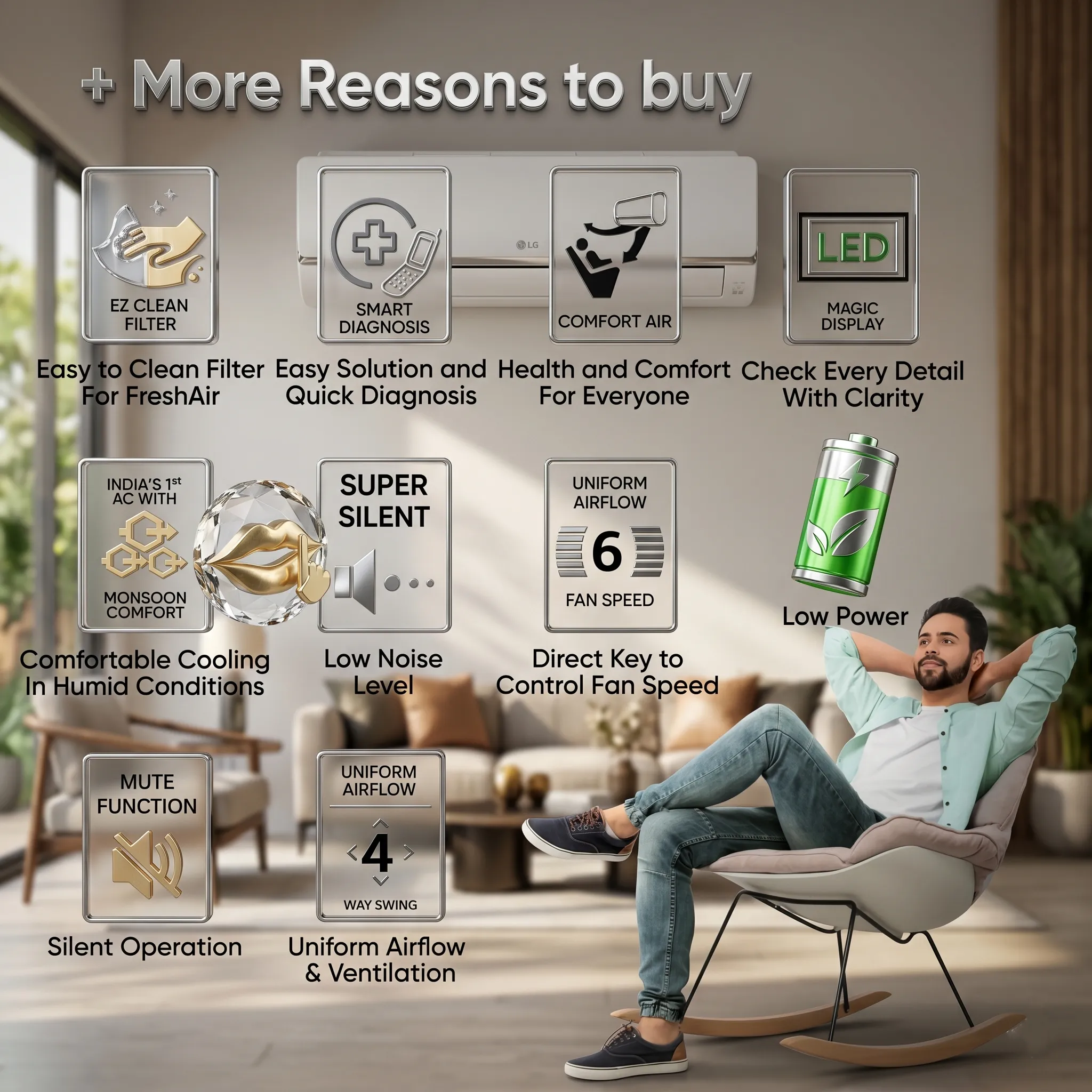 lg 1.5 ton 5 star dual inverter ac ai convertible 6 in 1. fast cooling and energy saving (2026) lg 1.5 ton 5 star dual inverter ac ai convertible 6 in 1. fast cooling and energy saving (2026)