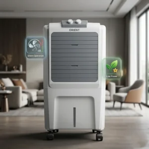 orient electric 40l air cooler portable desert cooler for home, honeycomb pads, high air delivery (2026)