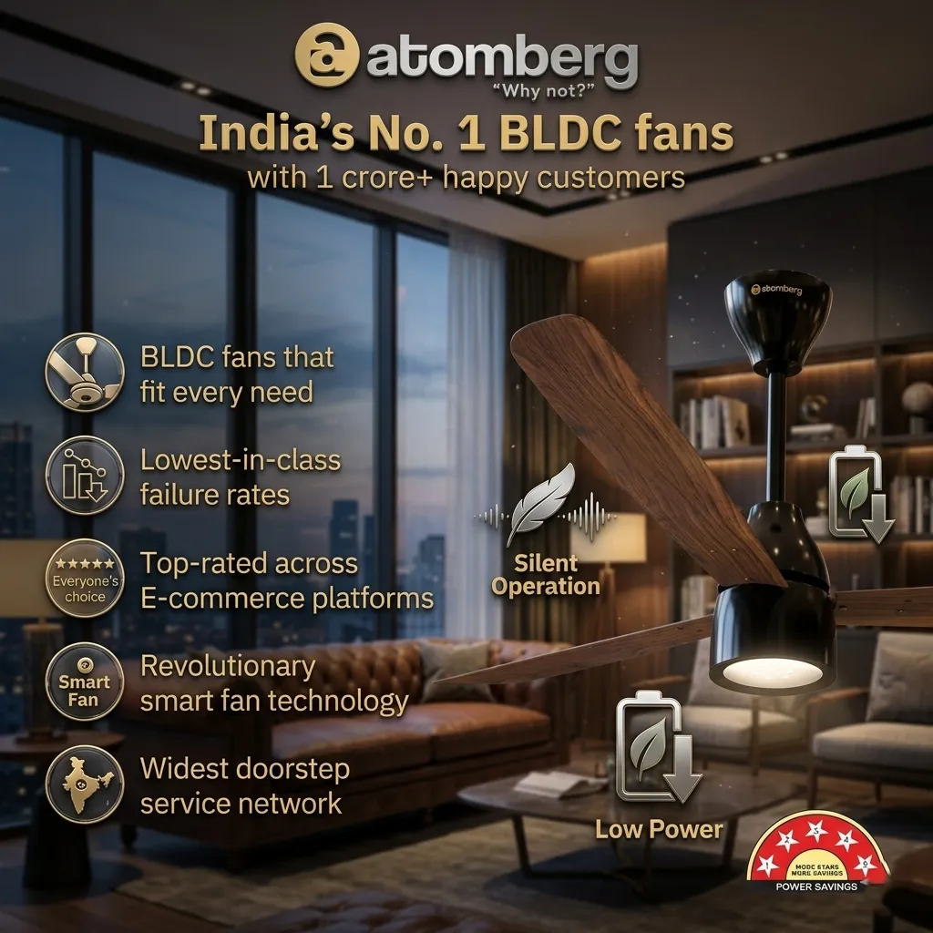 atomberg renesa 1200mm bldc ceiling fan remote 5 star atomberg renesa 1200mm bldc ceiling fan remote 5 star