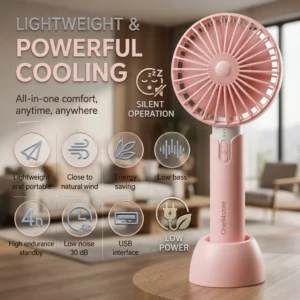 one94store usb hand fan portable rechargeable 3 speed