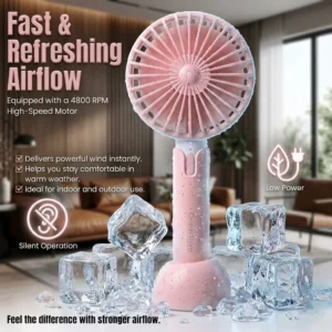 one94store usb hand fan portable rechargeable 3 speed