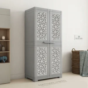 nilkamal freedom plastic cabinet 4 shelf storage cupboard
