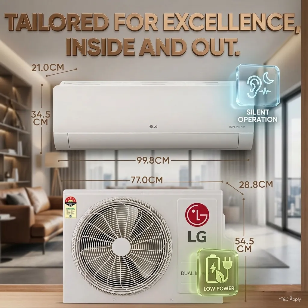 lg 1.5 ton 5 star dual inverter ac ai convertible 6 in 1. fast cooling and energy saving (2026) lg 1.5 ton 5 star dual inverter ac ai convertible 6 in 1. fast cooling and energy saving (2026)