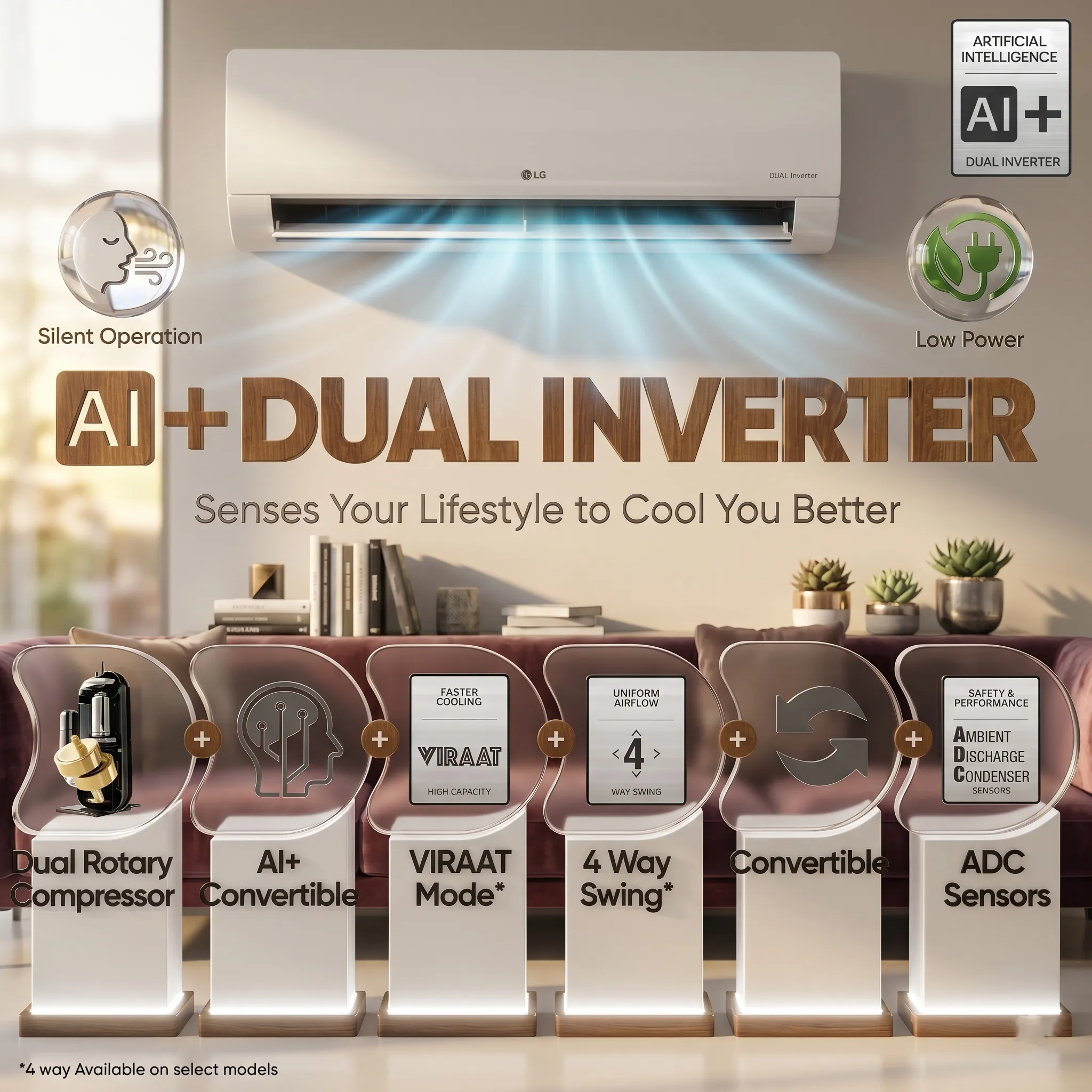 lg 1.5 ton 5 star dual inverter ac ai convertible 6 in 1. fast cooling and energy saving (2026) lg 1.5 ton 5 star dual inverter ac ai convertible 6 in 1. fast cooling and energy saving (2026)